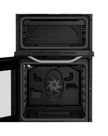 Hotpoint HTE5VCW 50cm Electric Twin Cooker with Ceramic Hob - White