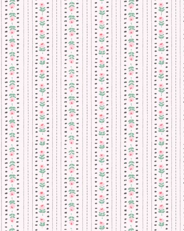 Cath Kidston Rose Ticking Stripe Wallpaper