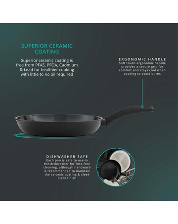 Swan Stealth 2 Piece Frying Pan Set 24/28 cm
