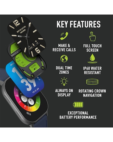 Reflex Active Series 29 AMOLED Calling Smart Watch - Blue