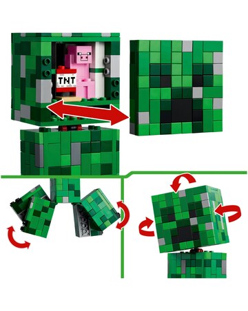 LEGO Minecraft The Creeper Gamer Decor, Action Figure Building Toy 21276