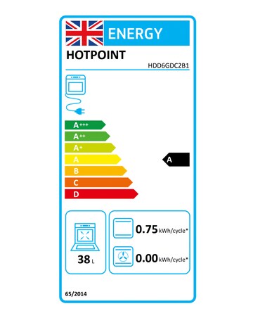 Hotpoint HDD6GDC2B1 60cm Dual Fuel Double Cooker with Glass Lid - Black