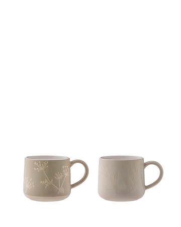 Mason Cash Set of 2 Botanical Leaf Mugs