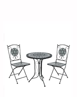 Charles Bentley Mosaic Bistro Set - Blue