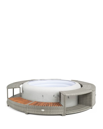 Lay-Z-Spa 200cm Round Rattan Hot Tub Surround