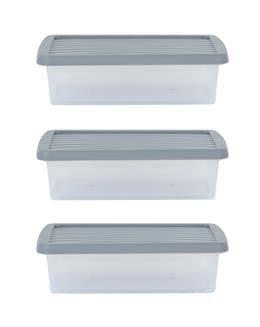 Wham 8L Stackable Box &amp; Lid 3Pk