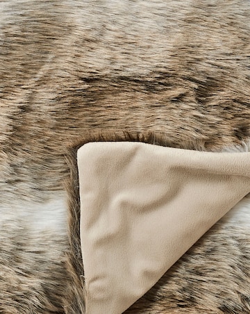 Faux Fur Striped Animal Throw
