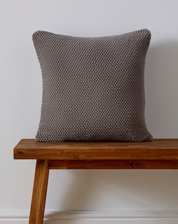 Bobble Fleece Cushion - Grey
