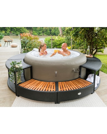 Lay-Z-Spa 200cm Round Rattan Hot Tub Surround