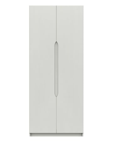 Sorrento High Gloss Assembled 2 Door Wardrobe