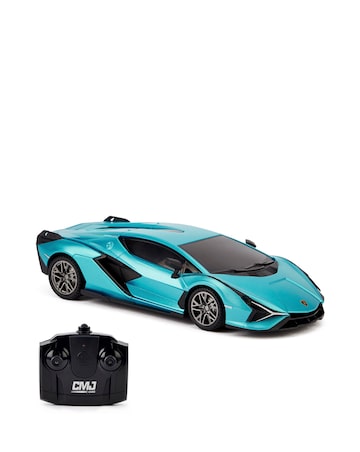 CMJ 1:24 Scale Lamborghini Sian Blue RC Car