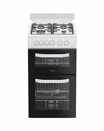 Hotpoint HDG5GCW 50cm Gas Double Cooker - White