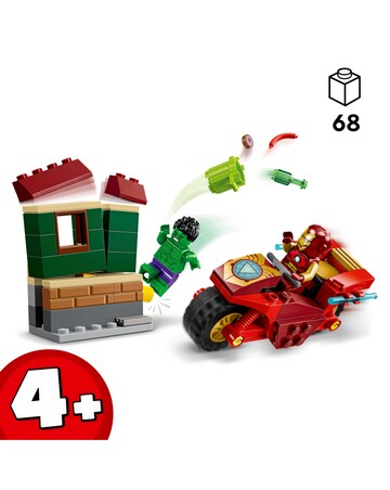 LEGO Marvel Iron Man with Bike and The Hulk Playset 76287