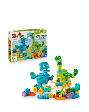LEGO DUPLO Town 3in1 Dinosaurs on Wheels Learn-Through-Play Toddler Toy 10451