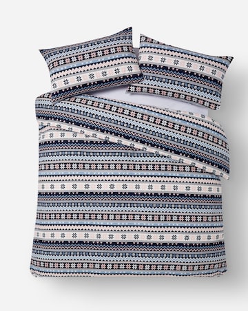 Laurie Fairisle Brushed Cotton Duvet Cover Set