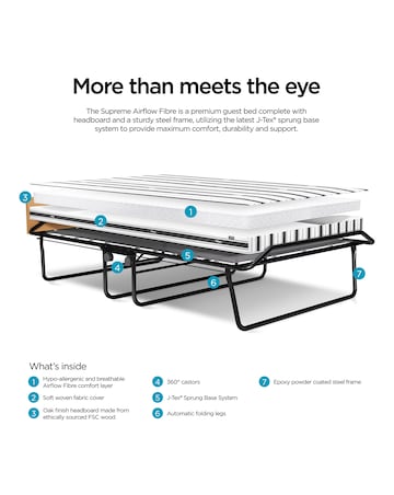 Jay-Be Supreme Automatic Folding Bed with Rebound e-Fibre Mattress Small Double