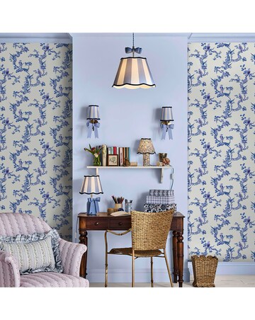 Cath Kidston Birds & Berries Blue Wallpaper