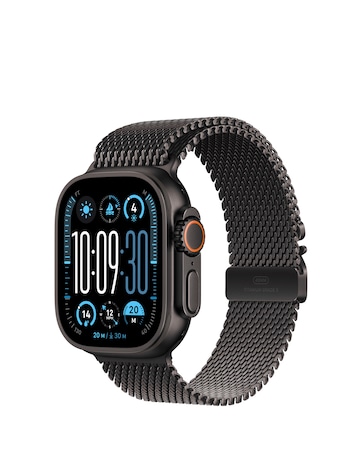 Apple Watch Ultra 2 GPS/Cellular 49mm Black Titanium Case, Milanese Loop - M