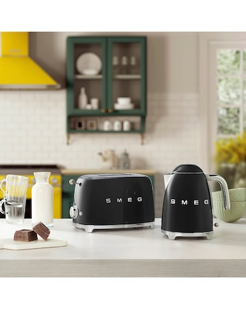 Smeg Kettle and 4 Slice Toaster Black