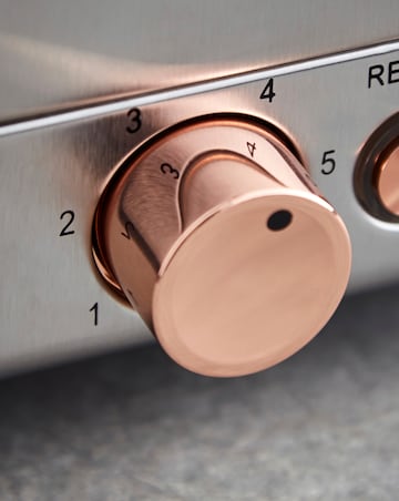 Tower Cavaletto Black and Rose Gold 4 Slice Toaster