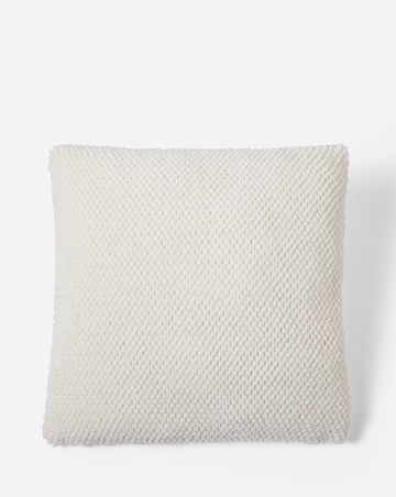 Bobble Fleece Cushion - Cream