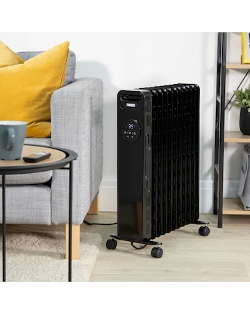 Zanussi Black 11 Fin Oil-Filled Radiator With Touch Control