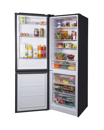 Russell Hobbs RH186FFF60B Frost Free Fridge Freezer - Black- E Rated 186 CM