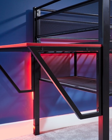 X Rocker Sanctum Mid Sleeper and Desk Gaming Combo - Black