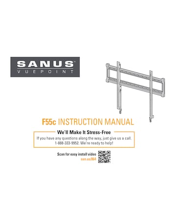 Sanus F55C-B2 Fixed 47-90" TV Bracket