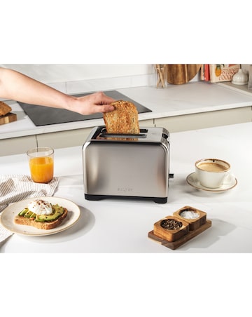 Salter Stainless Steel Kettle, Toaster and Microwave