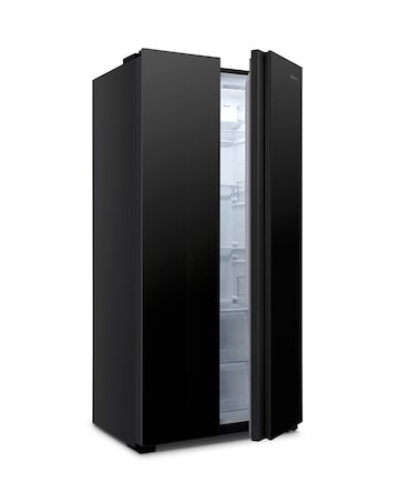 Fridgemaster MS83430EB 80cm American Fridge Freezer - Black