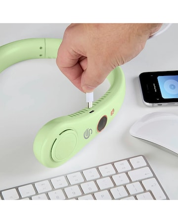 Swan Rechargeable Neck Fan - Green