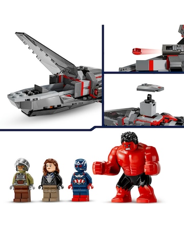 LEGO Marvel Captain America vs. Red Hulk Battle Buildable Jet 76292
