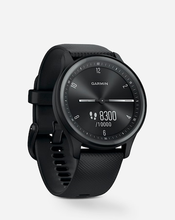 Garmin Vivomove Sport Smart Watch - Black with Silicone Band