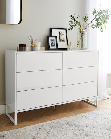 Bede High Gloss Large Chest of Drawers