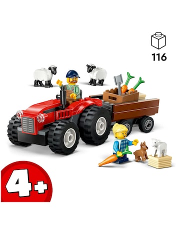 LEGO City Red Farm Tractor with Trailer & Sheep Toys 60461