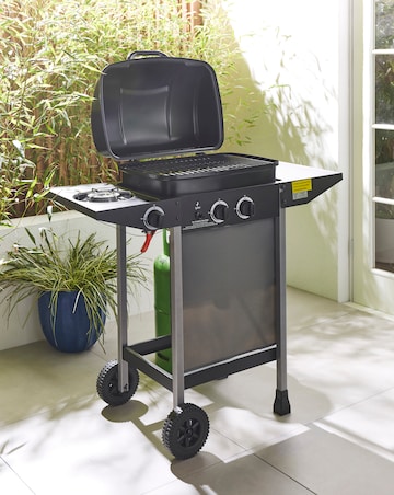 2 Burner Gas BBQ with Side Burner | Home Essentials