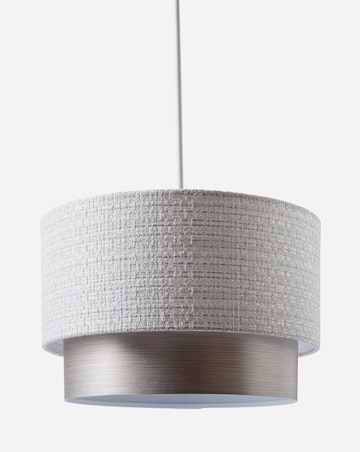 Boucle and Metallic Two Tier Easy Fit 35cm Shade