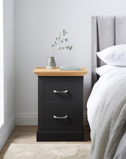 Julipa Ashford 2 Drawer Bedside Table