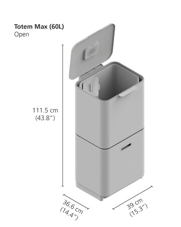 Joseph Joseph Totem 60L Bin Stone