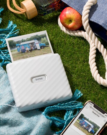 Fujifilm Instax Link Wide Printer with 40 Shot Film Pack - Ash White