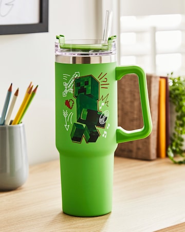 Minecraft Steve & Creeper 900ml Tumbler & Straw