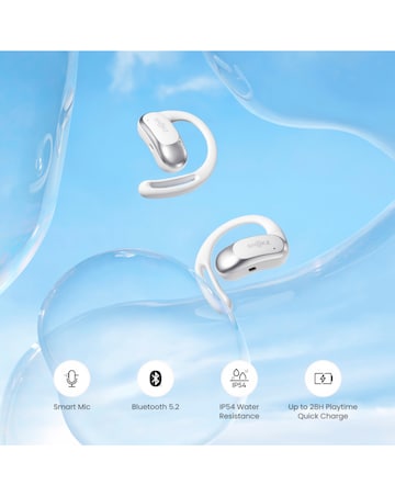 Shokz OpenFit Air True Wireless Open-Ear Earbuds - White