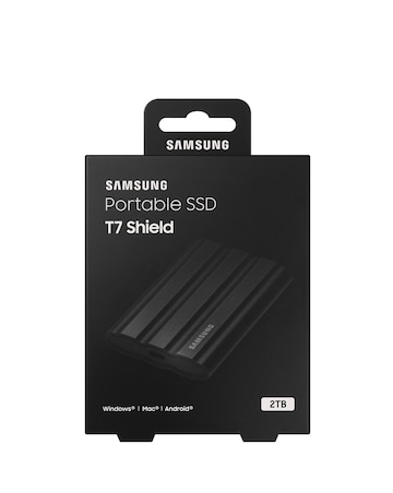 Samsung SSD T7 Shield USB 3.2 Gen 2 2TB Portable Hard Drive - Black