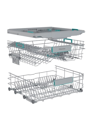 Hisense HV16CUK Fully Integrated Full Size Dishwasher 16 Place Settings Black