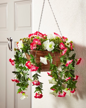 Artificial Summer Bloom Hanging Basket