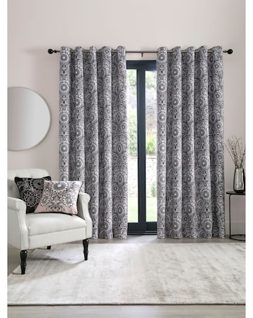 Laurence Llewelyn Bowen Romilly Velvet Eyelet Curtain