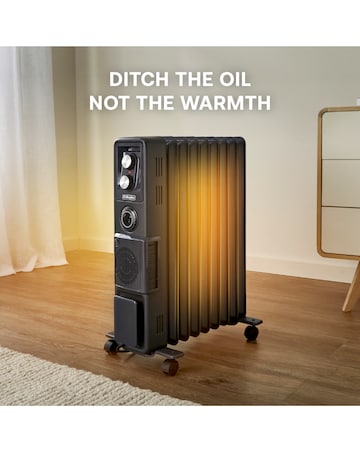 Dimplex Oil Free Radiator 2.4kW with Timer and Turbo Fan- Black