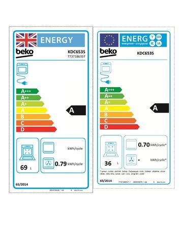 Beko KDC653S Double Oven Electric Cooker - Silver