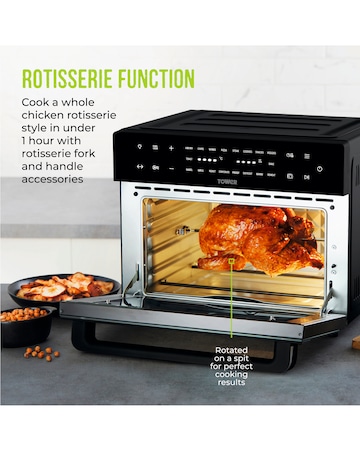 Tower Vortx 30L Air Fryer Oven with Rotisserie Function and XL Viewing Window